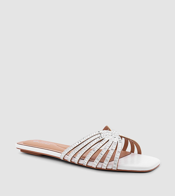 Embellished Strappy Flat Sandals