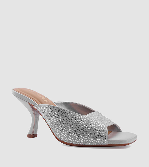 Embellished Open Toe Heel Sandals