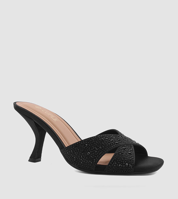 Embellished Open Toe Heel Sandals