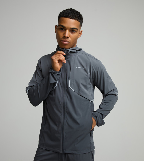 VENT 2.0 Solid Zip-Up Hooded Running Jacket