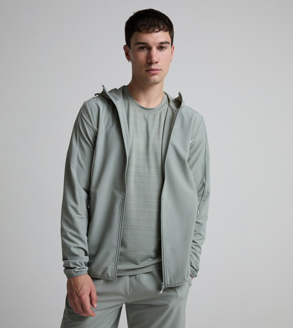 LYDER Solid Zipper Hooded Windbreaker Jacket