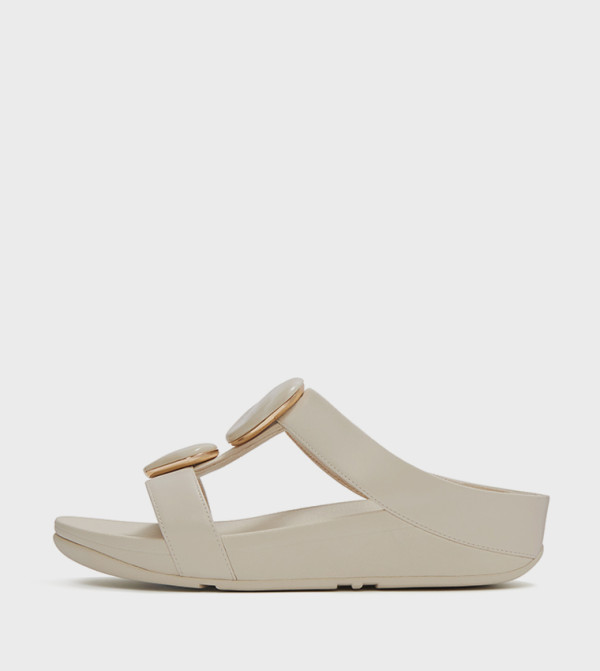 FINO Marbled Stone Detail Wedge Sandals