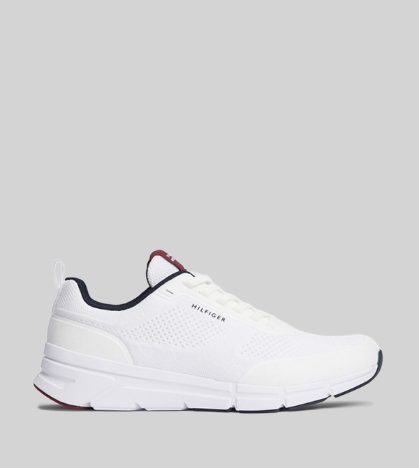 Textured Round Toe Lace Up Sneakers