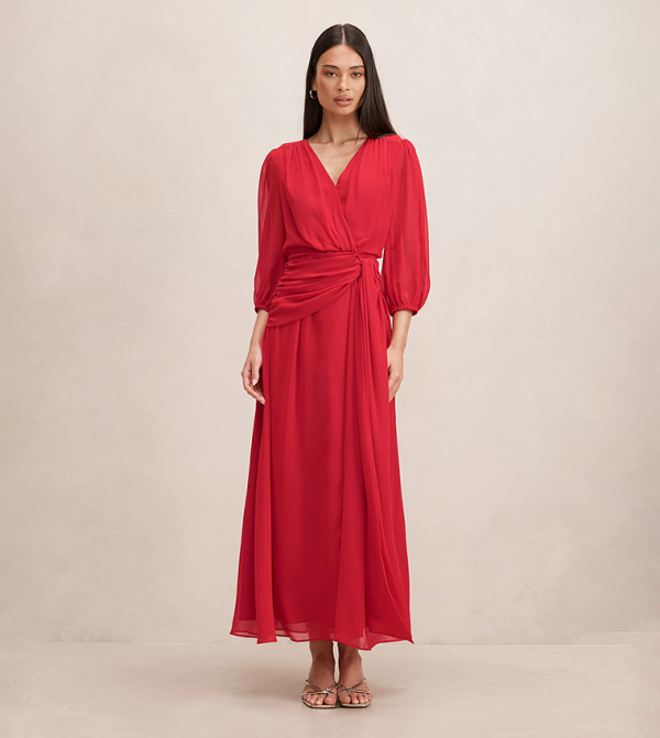 HEATHER 3/4 Sleeves Midaxi Dress