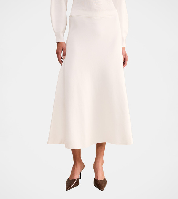 FELICITY Solid Circle Midi Skirt