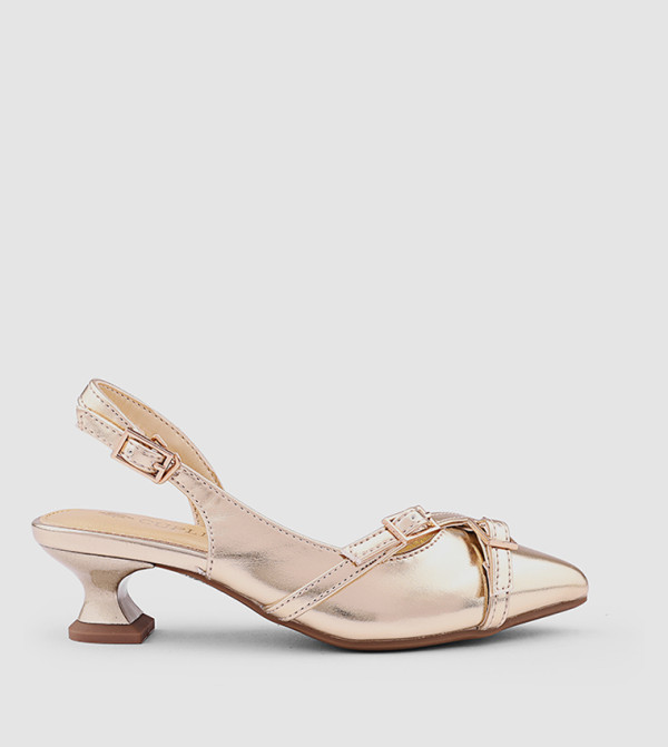Solid Pointed Toe Slingback Pumps