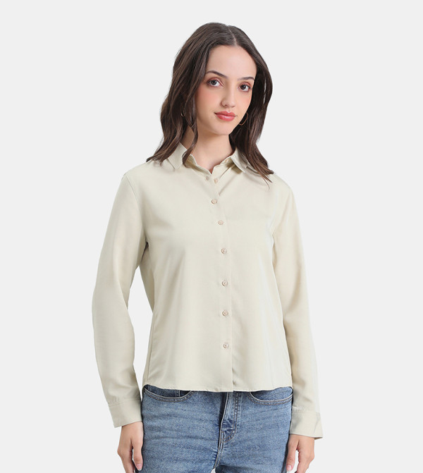 Solid Long Sleeves Rayon Shirt