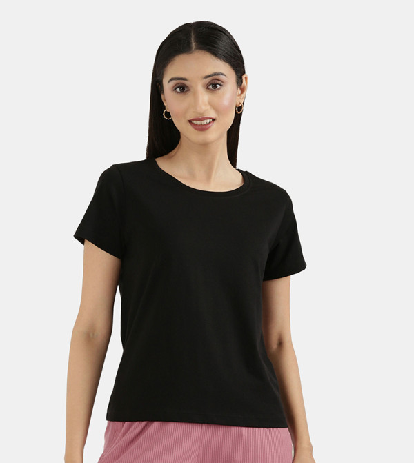 Solid Crew Neck Cotton Slim Fit T-Shirt