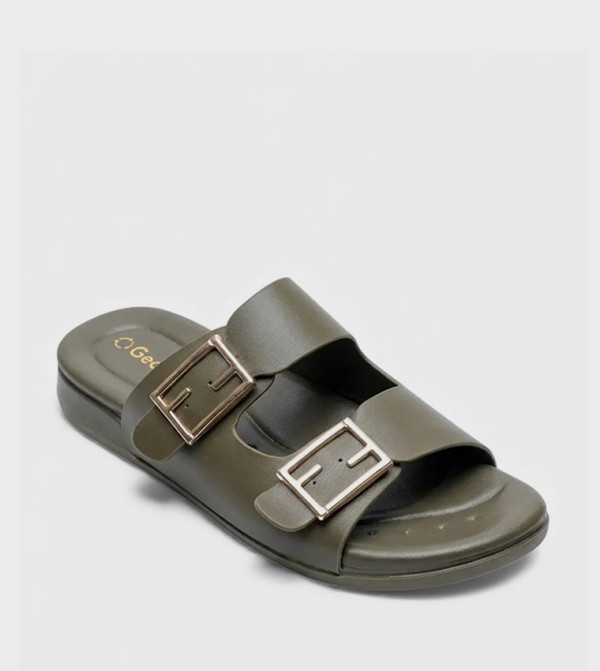 Double Strap Buckle Comfort Sandals