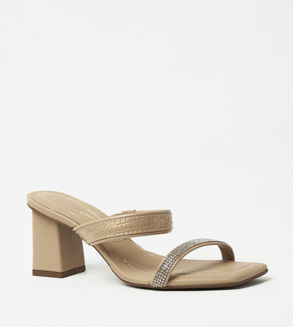 LUELLA Embellished Block Heel Sandals