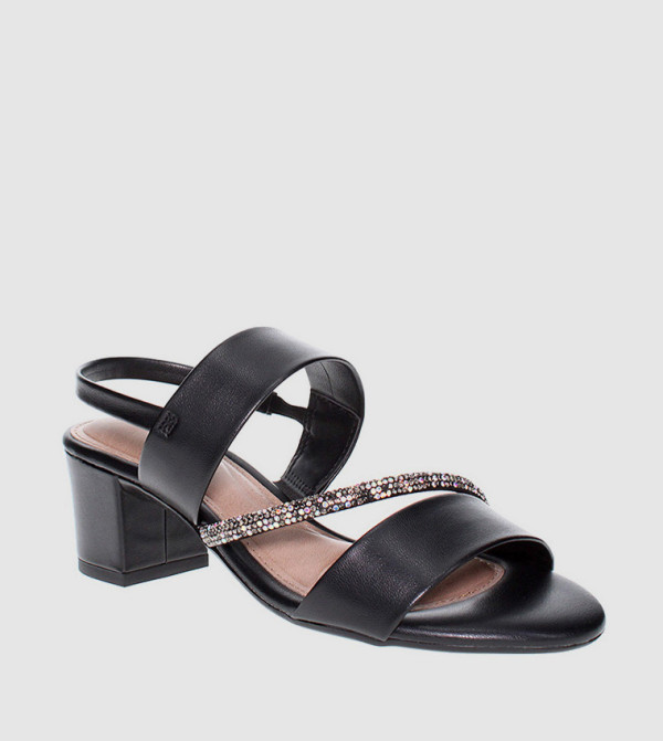 MARCELLUS Embellished Block Heel Sandals