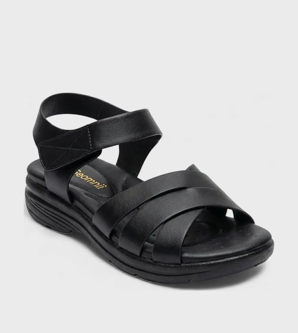 EMEREALD Solid Ankle Strap Comfort Sandals