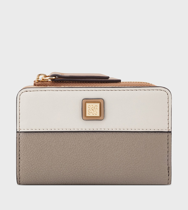 Colorblock Zip Card Holder
