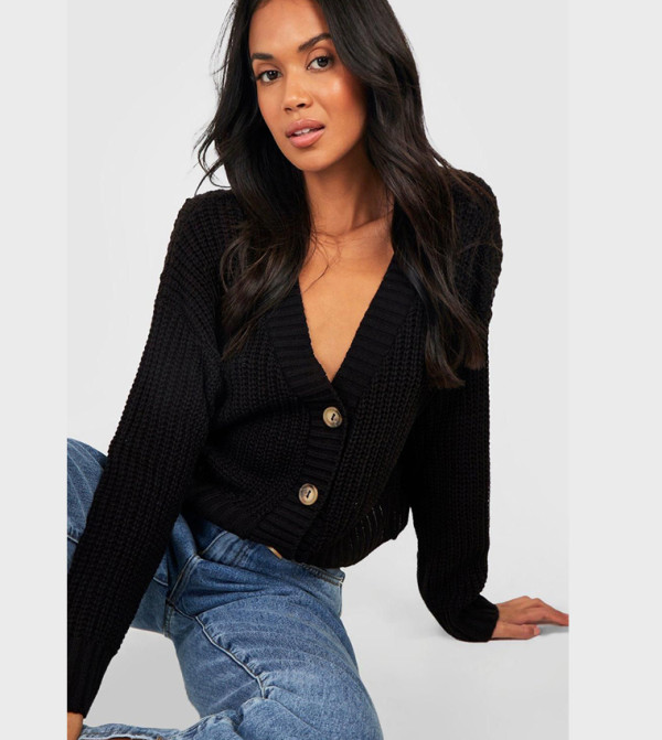 Chunky Knit Crop Cardigan
