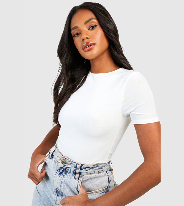 Recycled Double Layer Slinky Fitted T-Shirt