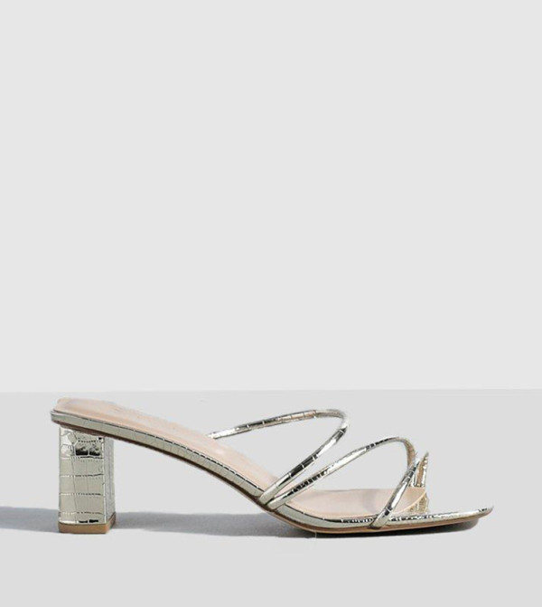 Wide Fit Strappy Low Block Heel Sandals