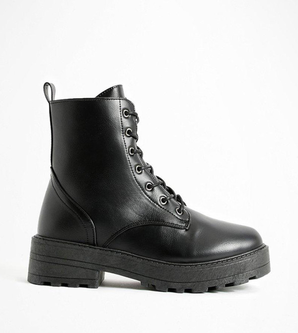 Lace Up Chunky Hiker Boots