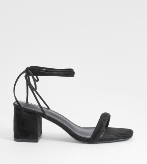 Ankle Strap Wrap Up Block Heel Sandals