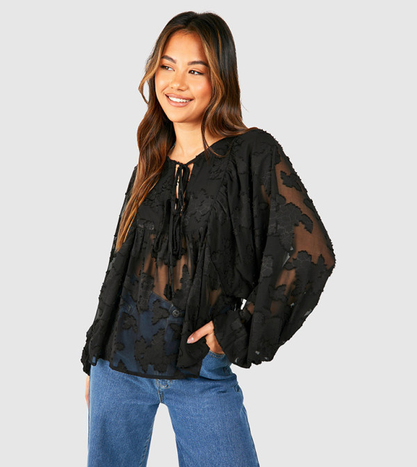 Burnout Floral Top
