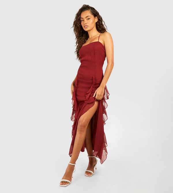 Crinkle Midaxi Slip Dress