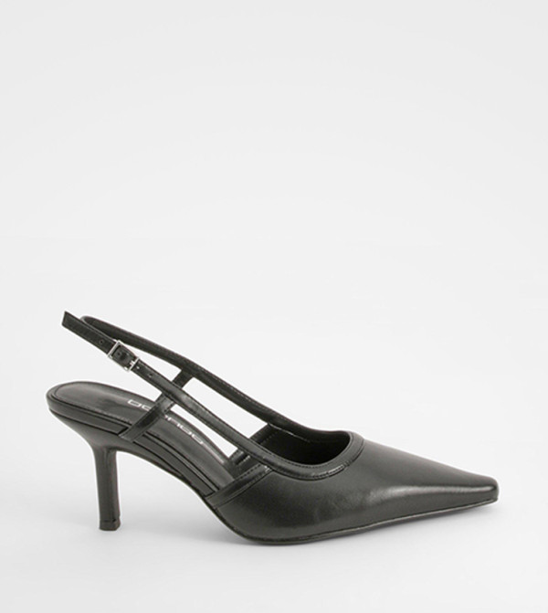 Wide Fit Pointed Toe Slingback Pumps