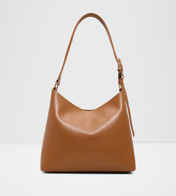 HHOBOCHIC Solid Snap Button Shoulder Bag