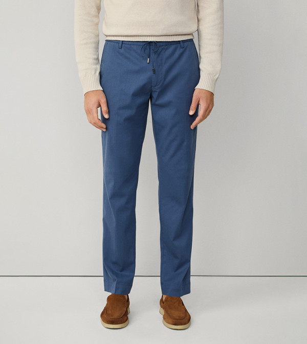 REGENT Drawstring Waist Relaxed Fit Trousers