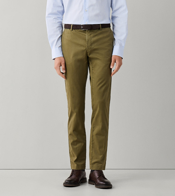 Solid Slim Fit Chinos
