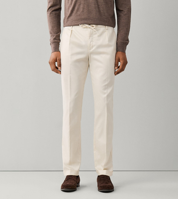 Solid Relaxed Fit Chinos