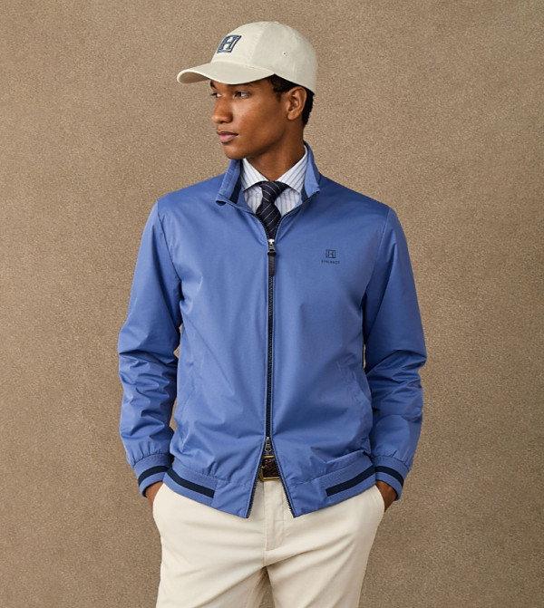 Solid Zipper Casual Jacket