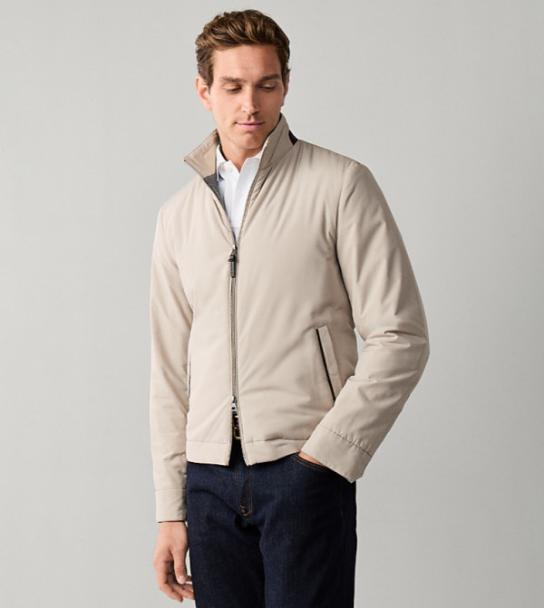 Solid Stand Collar Casual Jacket
