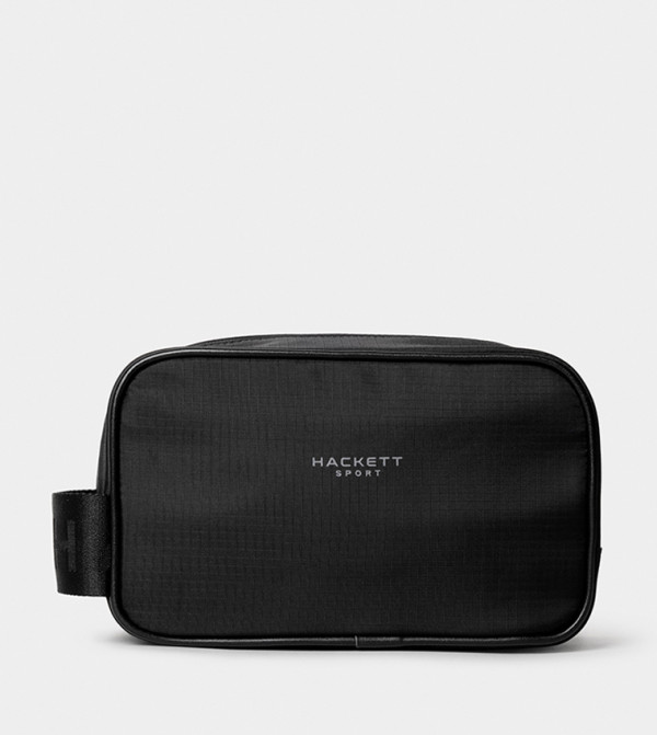 Logo Printed Zippered Toiletry Bag