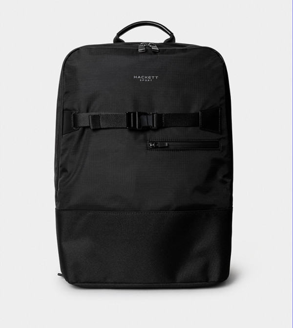 Logo Printed Buckle Detail Backpack