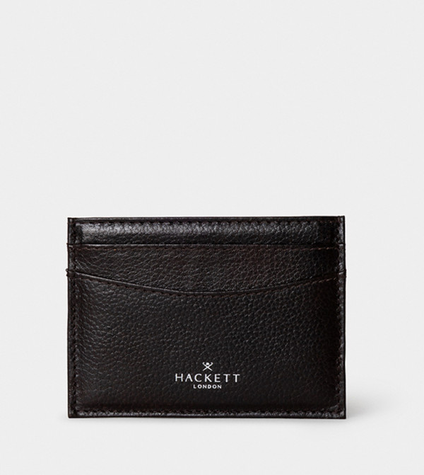 Logo Printed Leather Card Holder