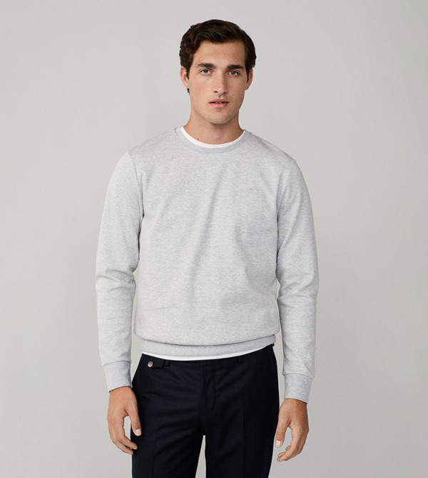 Logo Detail Crew Neck Sweatshirt