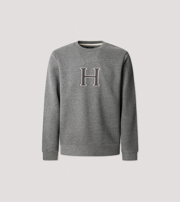 Embroidered Crew Neck Sweatshirt
