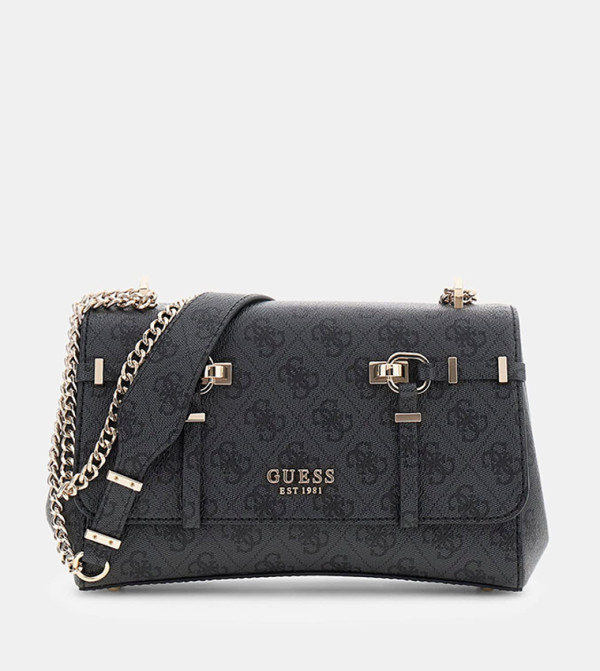 LEONA Monogram Patterned Convertible Crossbody Bag