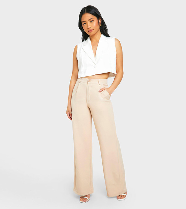 Petite Tailored Wide Leg Trousers