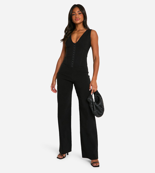 Eyelet Corset Jumpsuit