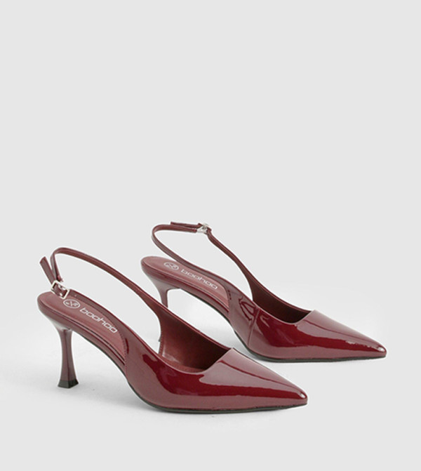 Patent Slingback Pointed Pumps