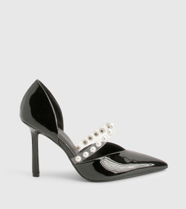 Premium Pearl Strap Patent Pumps