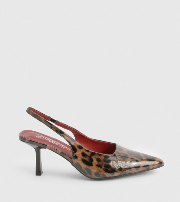 Leopard Print Slingback Pumps