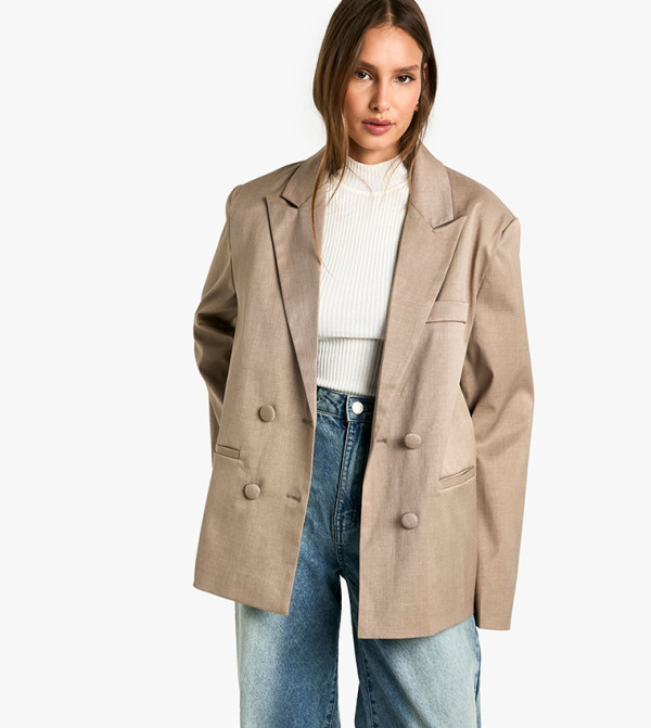 Tailored Double Breasted Oversized Blazer
