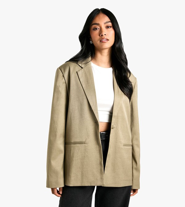 Tailored Single Breasted Oversized Blazer