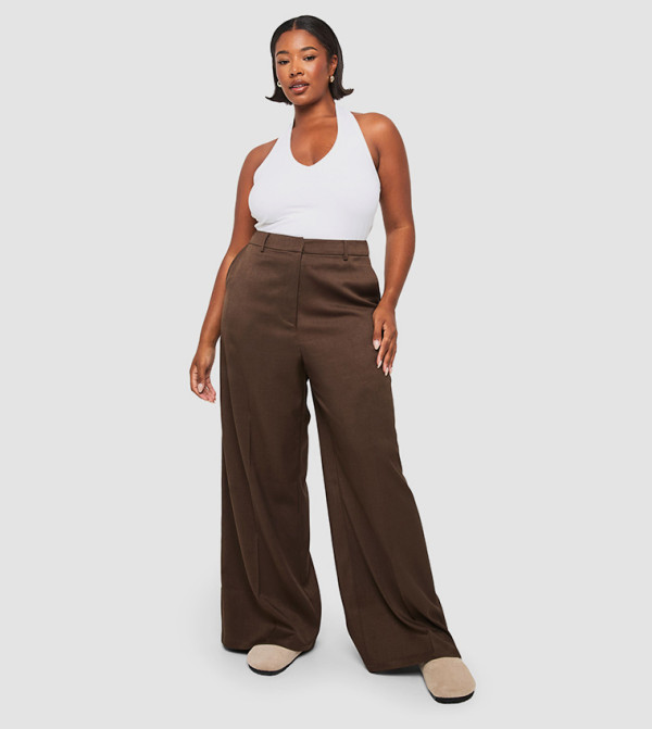 Curve High Waist Tailored Trousers