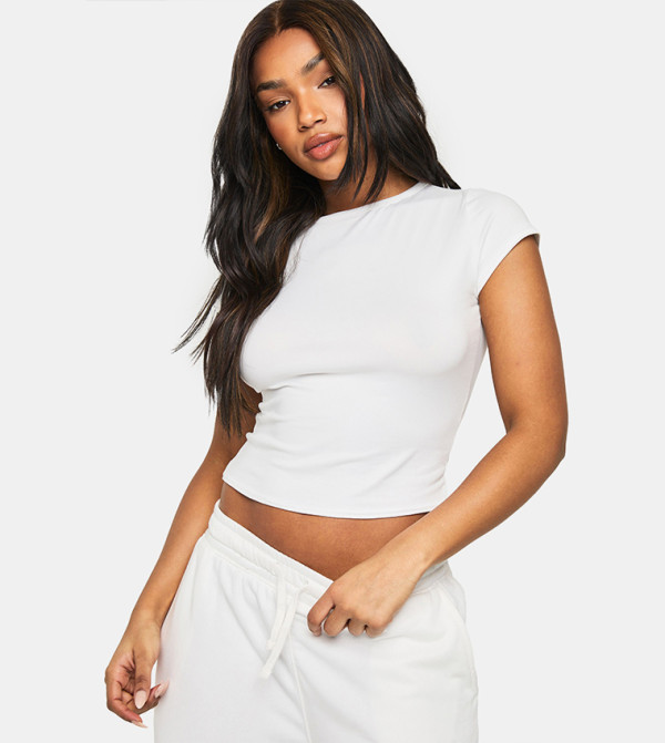 Super Soft Cap Sleeves Fitted T-Shirt