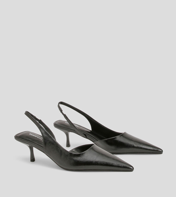 Wide Fit Kitten Heel Slingback Pumps
