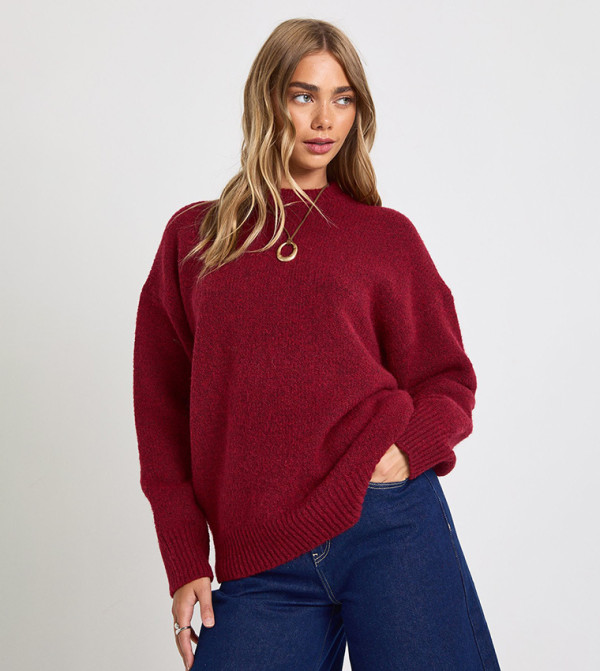 Super Soft Chunky Knit Crew Neck Oversized Sweater