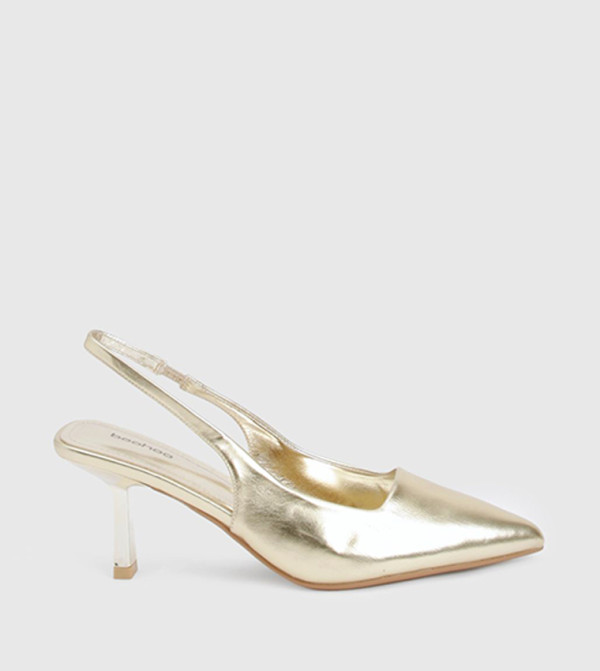 Textured Stiletto Slingback Pumps