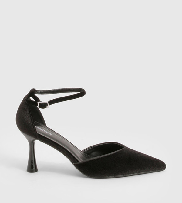 Velvet Pointed Toe D'Orsay Pumps